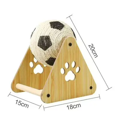 Sisal Rope Cat Scratching Ball, Upright, Wear-Resistant Cat Toy - 7