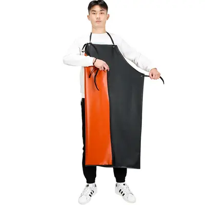 Uzatılmış Büyük Boy Su Geçirmez Boyundan Askılı Önlük Yağa ve Asite Dayanıklı