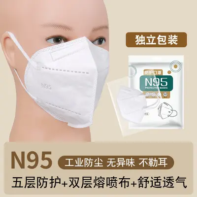 KN95 Einweg-3D-Industrie-Staubmaske, einzeln verpackt - 10