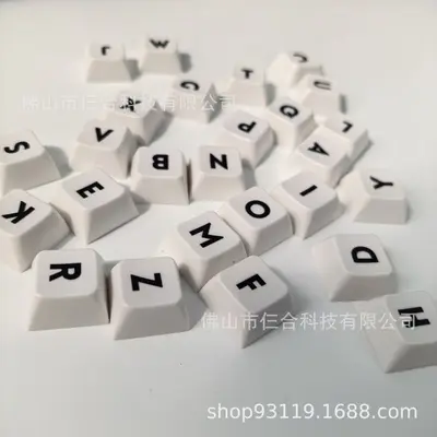 五面热升华加厚PBT键帽机械键盘解压按键玩具钥匙扣挂件客制化 - 8