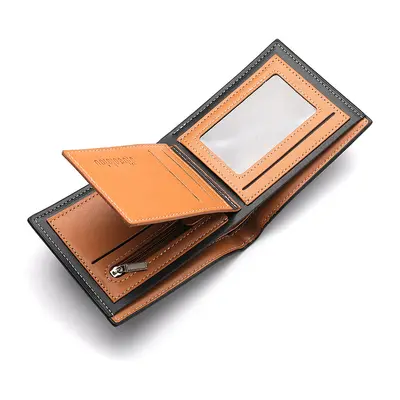 Men's Short Wallet with 3D Embossed Animal Pattern and Zip Coin Pocket - 2