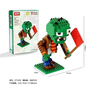 Plants vs. Zombies Bausteine-Set mit fleischfressender Pflanze und Zombie-Figur - 4