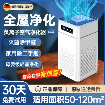 Negative Ion Air Purifier with Formaldehyde Removal Filter, Desktop