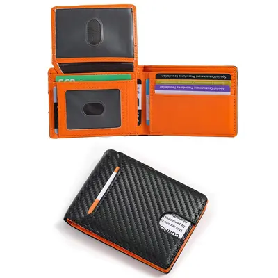 Men's Ultra-Thin Minimalist Wallet with Dollar Clip and Card Slots - 9