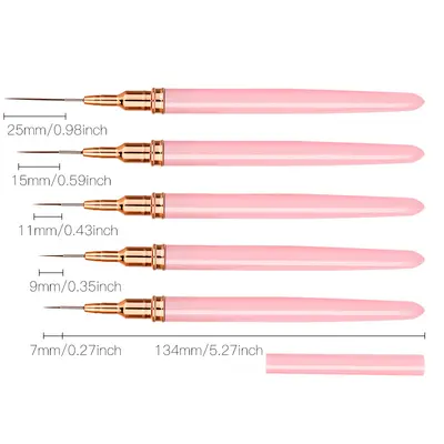 3-in-1 extra feines Nagelkunst-Linienpinsel-Set für Wimpern und Eyeliner - 9