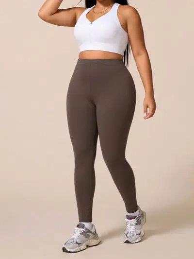 Kadın yüksek bel yoga taytı, kalça kaldırıcı ve büyük beden - 8