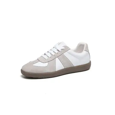 Damen-Freizeitschuhe, flach, weiß, atmungsaktiv, mit Rindslederfutter - 7