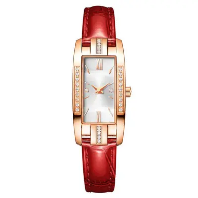 TikTok Internet Celebrity Live Streaming Traffic Small Green Face Diamond-Inlaid Square Women's Watch Vintage Fashion Women's Wristwatch - 9