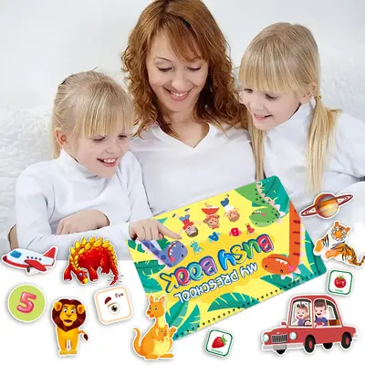 Meşgul kitap (busy book), çocuklar için erken eğitim yapıştırma ve açılır kitap - 5