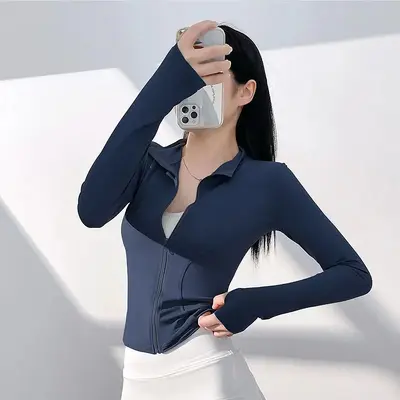 Yoga Jacket, High-Stretch, Quick-Dry, Slim Fit - 12