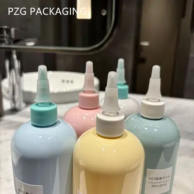 500ml Quetschflasche mit Drehverschluss und Spitzkappe für Kopfhautpflege