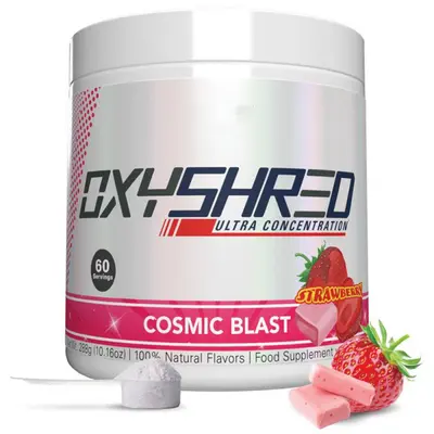 Strawberry Pre-Workout Creatine Powder, OxyShred Creatine Pow - 6