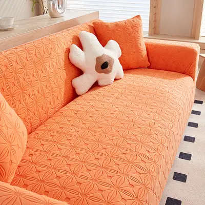 2024 New Cream Style Elastic Sofa Cover All-Inclusive Universal Cover Universal Cat Scratch Prevention Sofa Cover Furniture Protector Non-Slip - 10