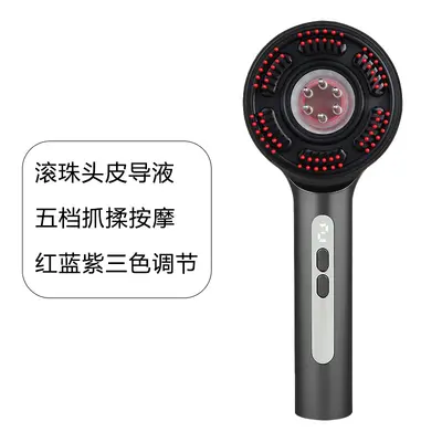 Red Light Electric Scalp Massage Comb with Hair Growth Serum Applicator - 6