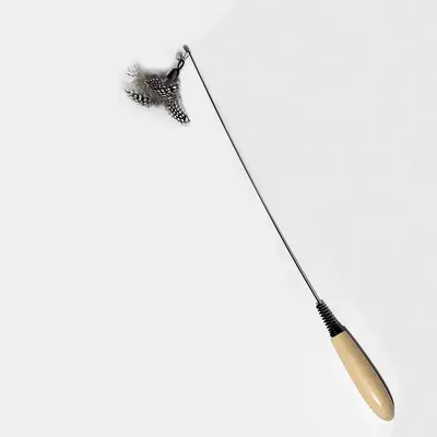 Suction Cup Cat Teaser Wand with Long Pole and Replaceable Head - 9
