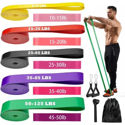 Direnç Bandı Yoga Antrenman Çekiş Antrenı Spor Antrenmanı Fitness Şekillendirme Egzersizi Çekiş Bandı Direnç Bandı - 12
