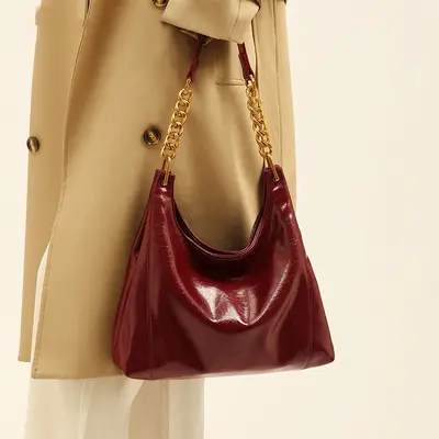 Große Tote Bag, rote Brauttasche, Schultertasche - 3
