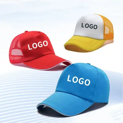 Werbemütze mit speziellem Logo Reisemütze mit spitzer Kappe bedruckte Sonnenschutzmütze mit Netzgewebe freiwillige kleine rote Mütze Schüler-Baseballmütze