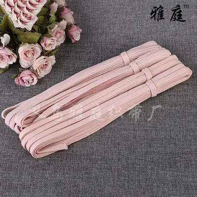 Einfarbiges flaches elastisches Band mit gebranntem Finish - 7