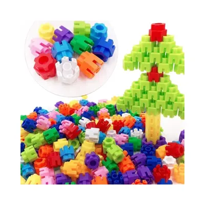 Hexagonal Snap-Together Building Blocks, DIY Plastic Early Education Toy - 6