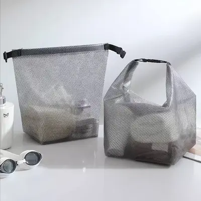 Büyük kapasiteli su geçirmez saklama çantası seyahat makyaj çantası kozmetik çantası büzgülü kapaklı cep pantolon erkek ve kadın açık yüzme makyaj çantası