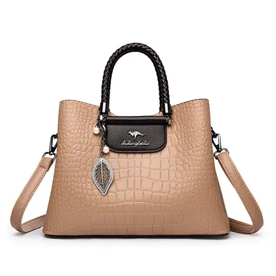 Women's Large-Capacity Tote Handbag with Crossbody Strap - 6