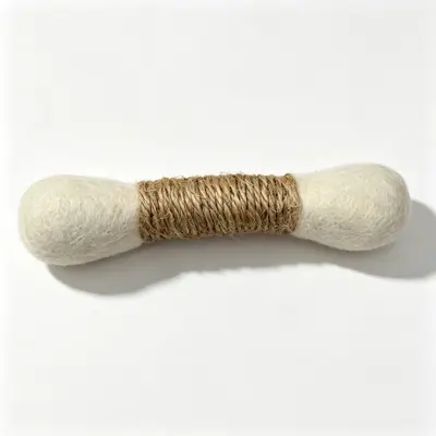 Pure Wool Cat Toy with Large Cotton Swab and Catnip - 8