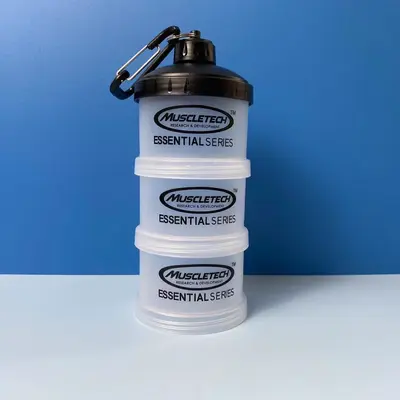 Optimon Multi-Layer Powder Box, Portable Supplement Storage Container - 9