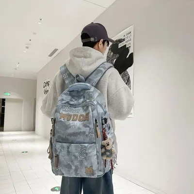Spine-Protection Large-Capacity Backpack, Breathable Laptop Compartment Student Bag - 10