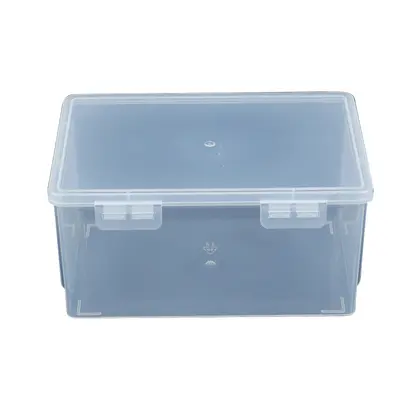 PP Leerbox große Flip-Top-Kunststoffbox transparent Dokumenten-Rechnungsspeicherbox mit doppeltem Knopf rechteckige Anzeigekarton