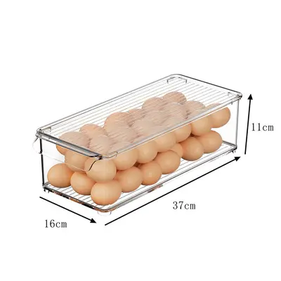 Refrigerator Egg Storage Box, Stackable Drawer - 10