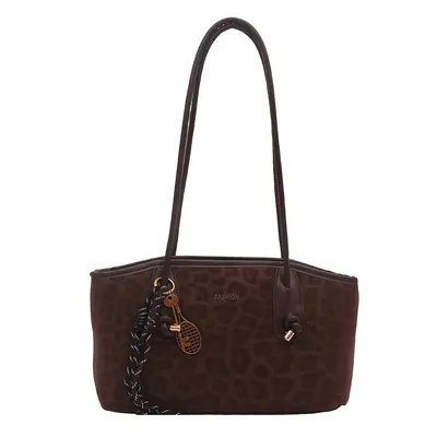 Women's Leopard Print Shoulder Bag Retro Large Capacity Tote Bag 2026 - 6