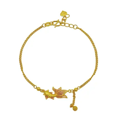 Fushi 999.9 Silver Koi Enamel Bracelet for Women