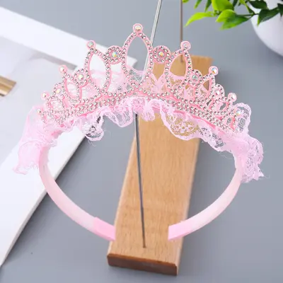 Mädchen Kronen-Haarband mit Spitzenohren, Prinzessin - 7