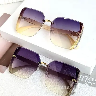 Minimalistische Damen-Sonnenbrille im Halbrahmen - 5