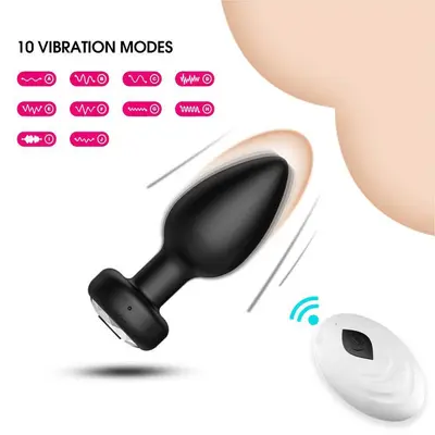 Vibrierender Analplug für Männer mit G-Punkt- und Klitorisstimulation