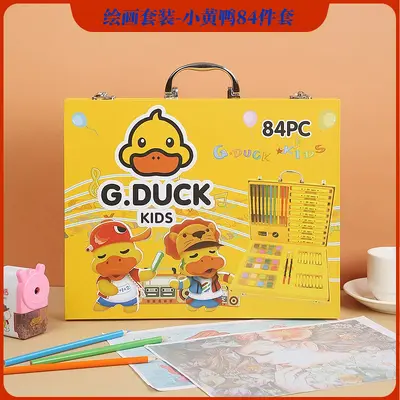 G.DUCK çocuk resim seti 84 parça keçeli kalem fırça - 9