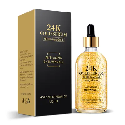 Qianzi 24k Gold Niacinamide Anti-Wrinkle Self-Original Solution Improves Pores and Brightens Skin Hyaluronic Acid Gold Foil Skincare Products - 8