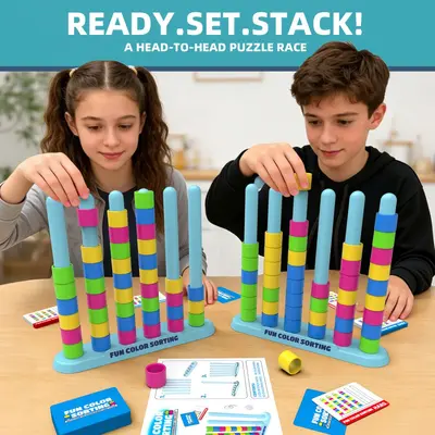 TK Tabletop Stacking Stress-Relief Game, Colorful Balance Game
