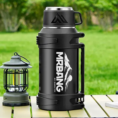 316 Stainless Steel Vacuum Flask, Large Capacity Travel Bottle - 7