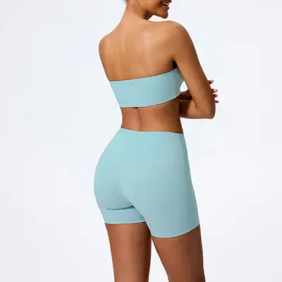 High-Waist Hip Lifting Yoga Leggings and Bra Top Set