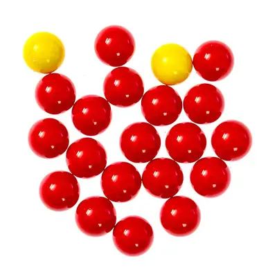 Hippo Desktop Bead Ball Refill Pack, Yellow and Red Beads, 21 Pcs