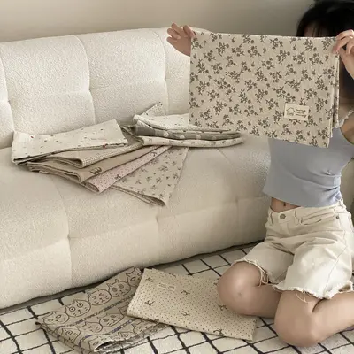Pillow towel pure cotton pair set, gauze, breathable and absorbent