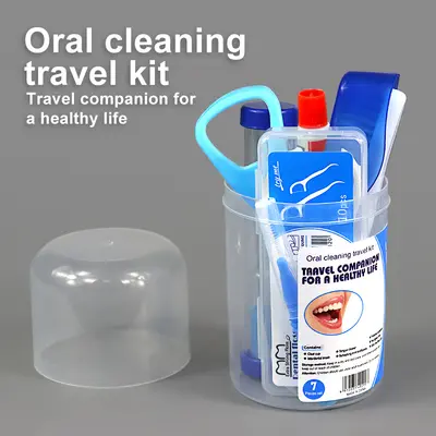 7-Piece Oral Care Kit with Toothbrush and Floss - 2
