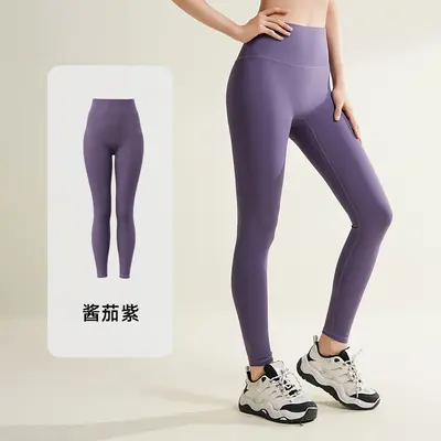 康年瑜伽裤高腰裸感无尴尬线运动紧身健身裤蜜桃提臀无痕瑜伽裤女 - 13
