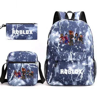 Roblox Themed Student Backpack with 3-Piece Pencil Case Set - 4