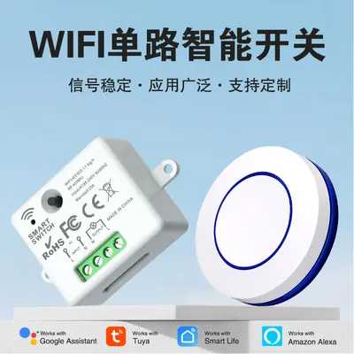 Wifi+433 mini akıllı anahtar TUYA tek kanallı cep telefonu uzaktan kumanda anahtarı kablosuz uzaktan kumanda anahtarı