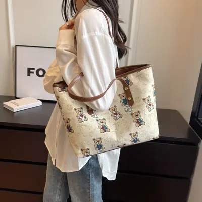 Women's Commuter Tote Bag, Large Capacity, Single Shoulder Strap - 3