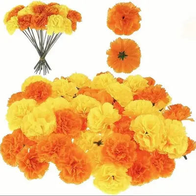 6 cm Karanfil Yapay Çiçek, DIY Çelenk Aksesuarı, Cadılar Bayramı ve Düğün İçin