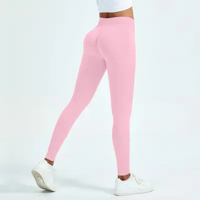 Nahtlose Yogahose mit tiefem Bund in 36 Farben, Po-Lifting-Effekt